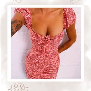 Flower Patterned Mini Dress